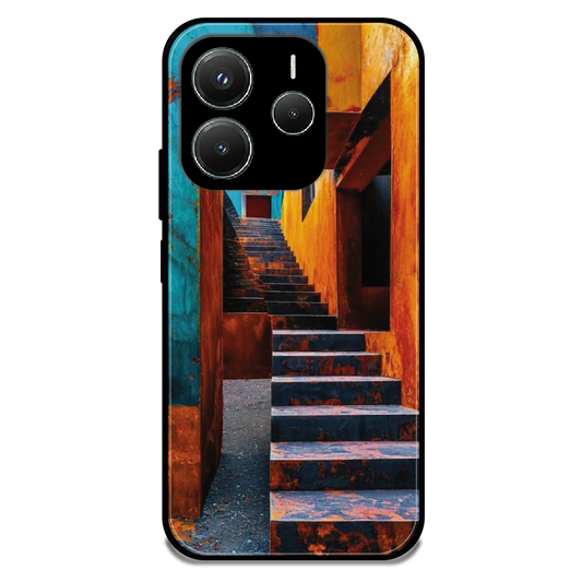 Urban Stairway - Glossy Metal Silicone Case For Redmi Models