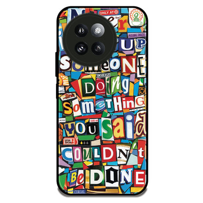 Alphabetical Collage - Glossy Metal Silicone Case For Redmi Models