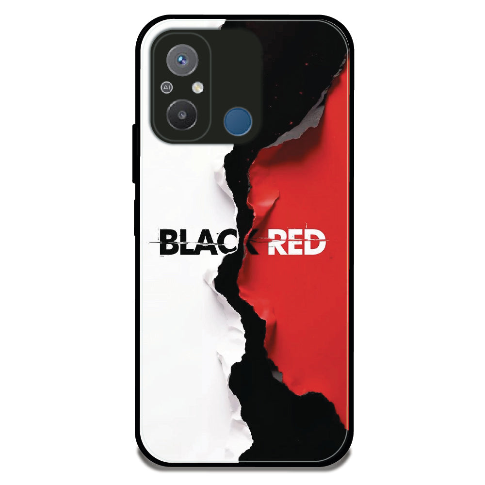 Black and Red - Glossy Metal Silicone Case For Redmi Models