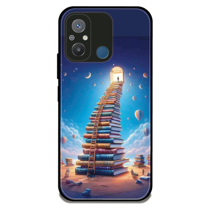 Book Tower Fantasy - Glossy Metal Silicone Case For Redmi Models