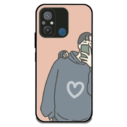 Couple Case Boy - Glossy Metal Silicone Case For Redmi Models