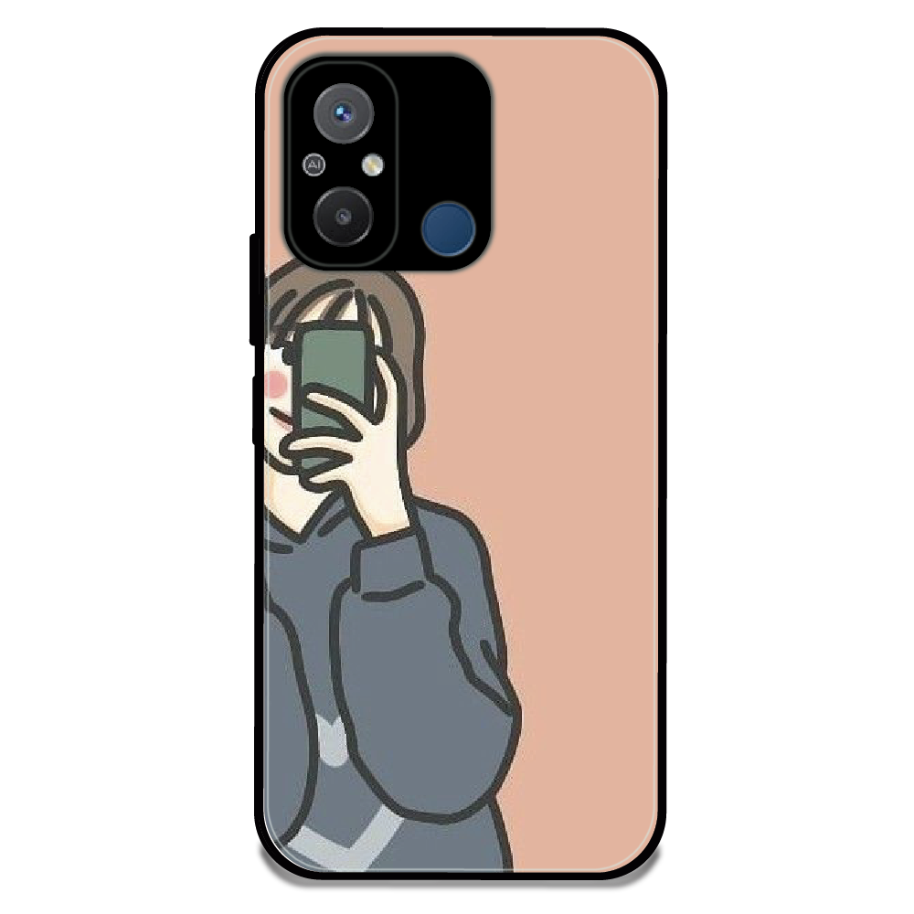 Couple Case Girl - Glossy Metal Silicone Case For Redmi Models