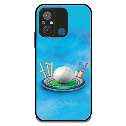 Cricket Wicket Splash - Glossy Metal Silicone Case For Redmi Models