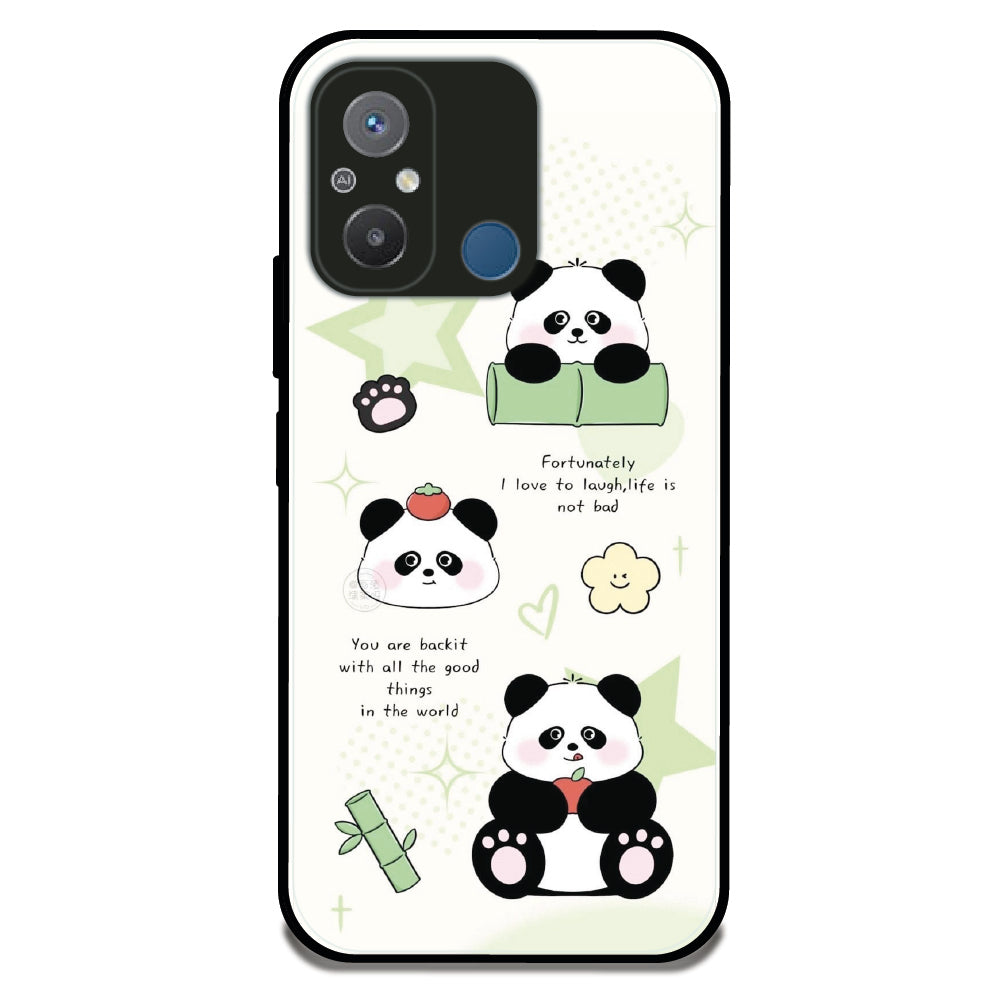 Cute Panda Diary - Glossy Metal Silicone Case For Redmi Models