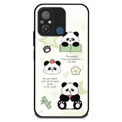 Cute Panda Diary - Glossy Metal Silicone Case For Redmi Models