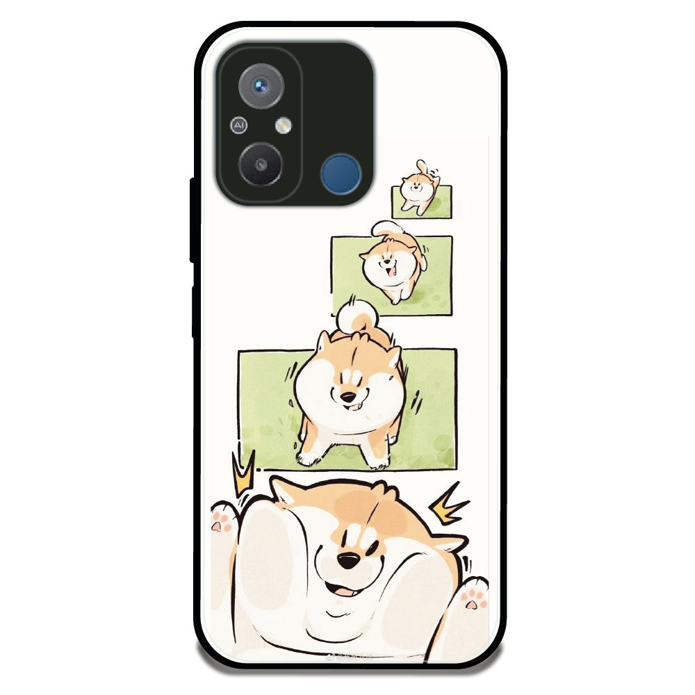 Cute Shiba Inu - Glossy Metal Silicone Case For Redmi Models