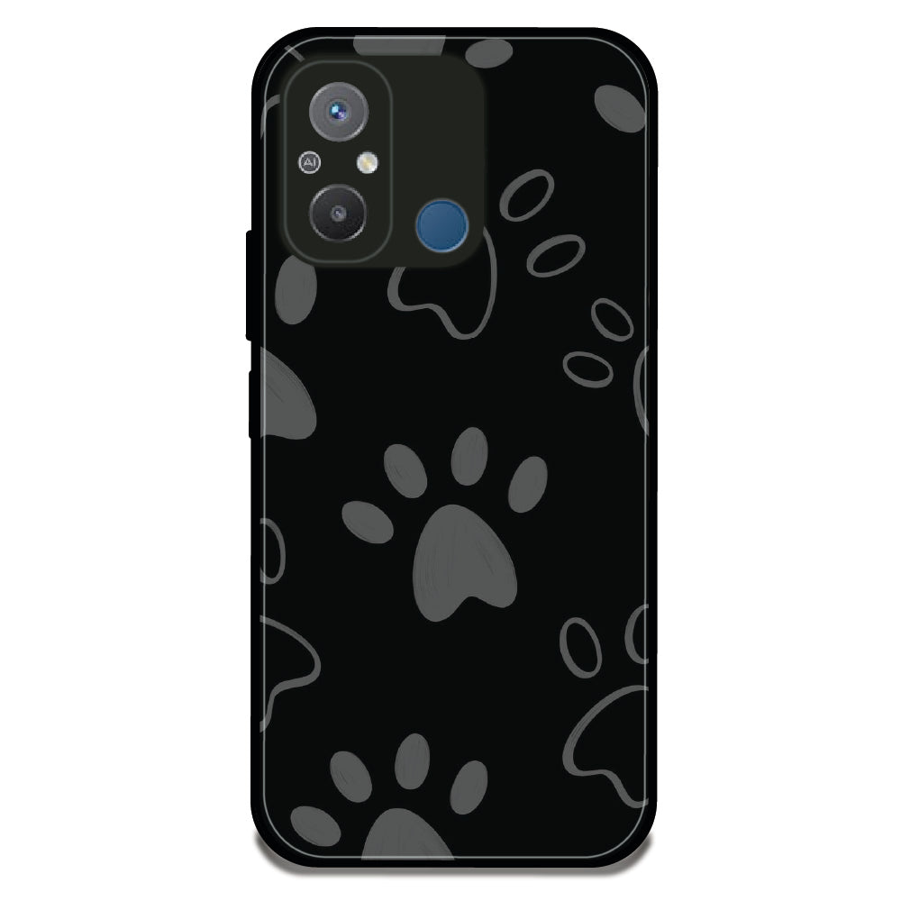 Dog Paw print - Glossy Metal Silicone Case For Redmi Models