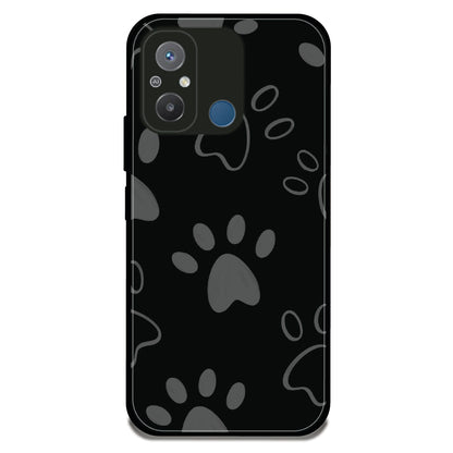 Dog Paw print - Glossy Metal Silicone Case For Redmi Models