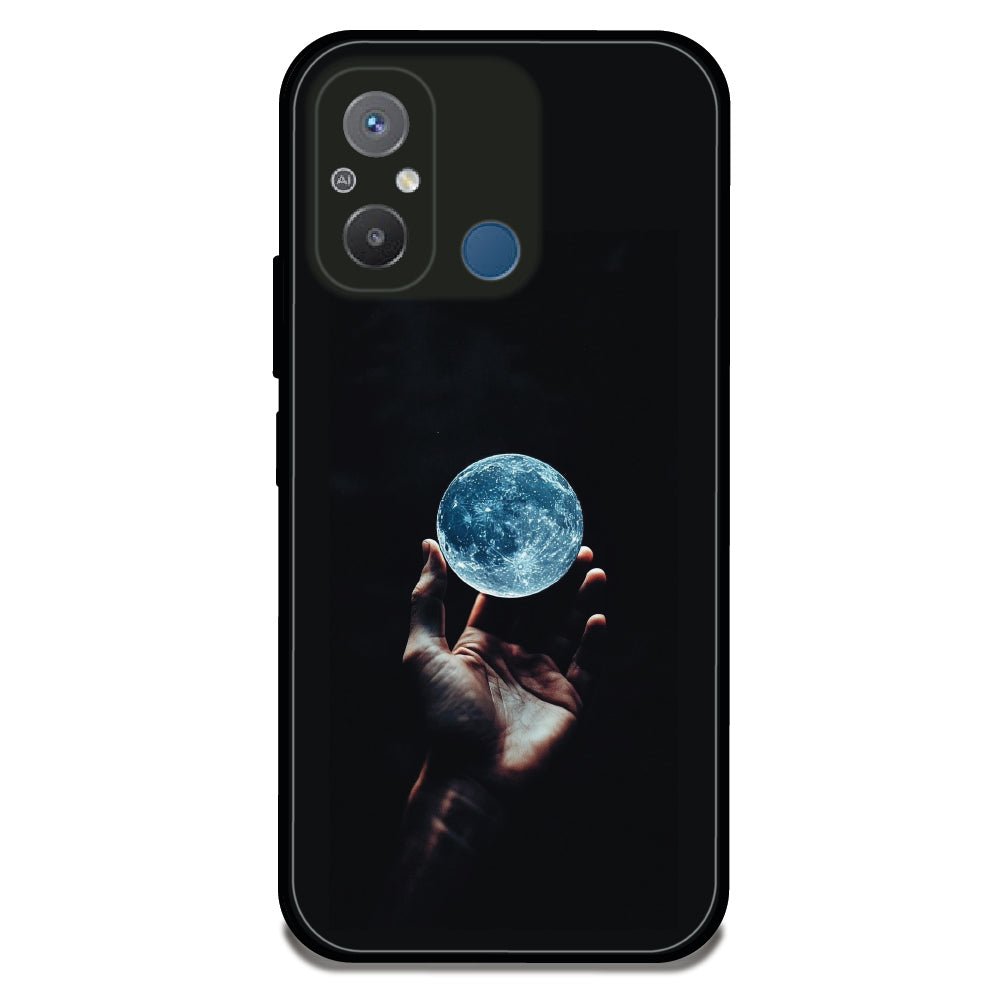 Glowing Moon in Hand - Glossy Metal Silicone Case For Redmi Models