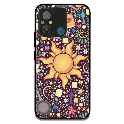 Golden Sun Pattern - Glossy Metal Silicone Case For Redmi Models