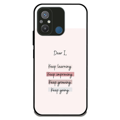 Keep Going Quote - Glossy Metal Silicone Case For Redmi Models
