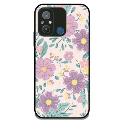 Lavender Flower Garden - Glossy Metal Silicone Case For Redmi Models