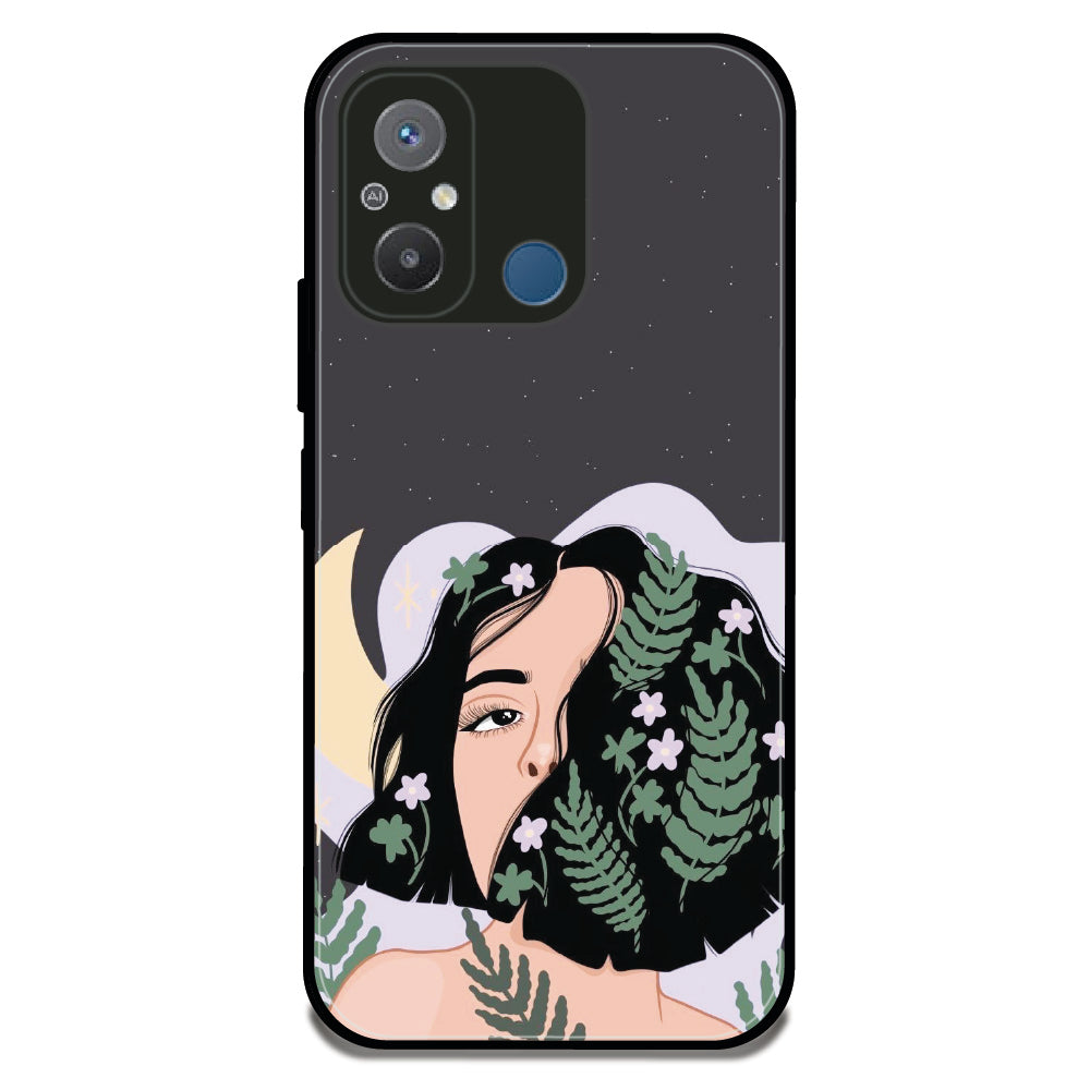Moonlit Fern Woman - Glossy Metal Silicone Case For Redmi Models