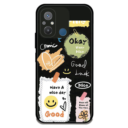 Nice Quotes Doodle - Glossy Metal Silicone Case For Redmi Models