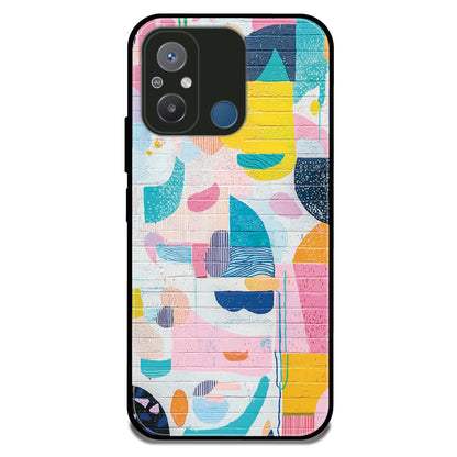 Painted Abstract Wall - Glossy Metal Silicone Case For Redmi Models