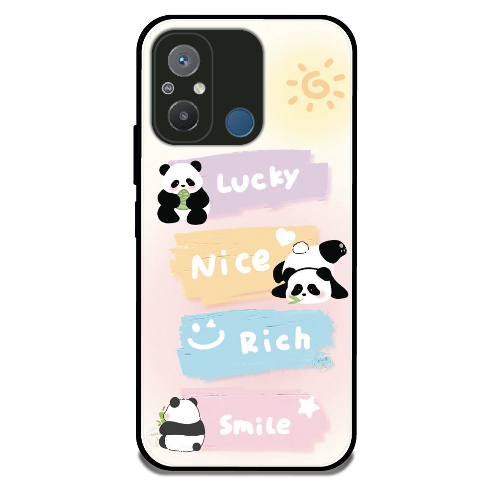 Pastel Panda Quotes - Glossy Metal Silicone Case For Redmi Models
