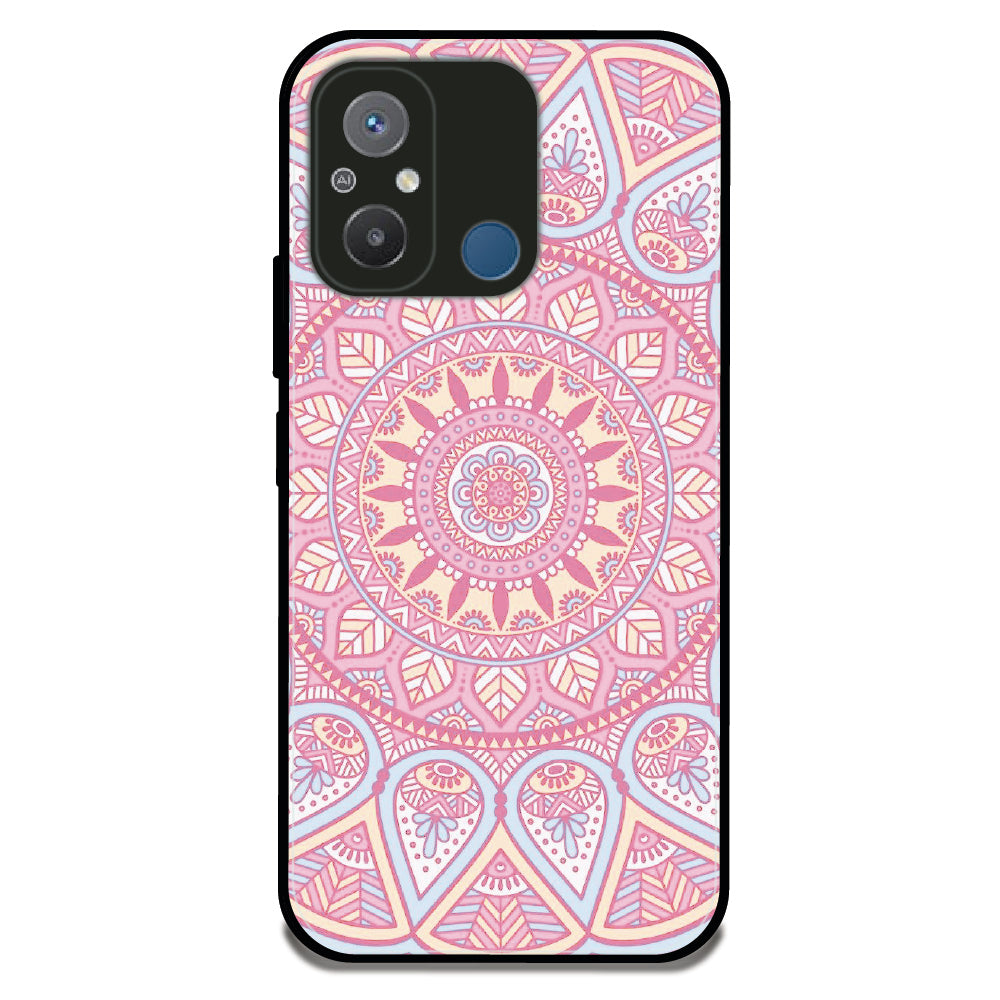 Pastel Pink Mandala - Glossy Metal Silicone Case For Redmi Models