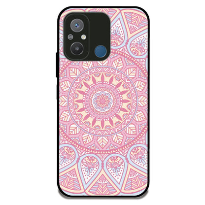 Pastel Pink Mandala - Glossy Metal Silicone Case For Redmi Models