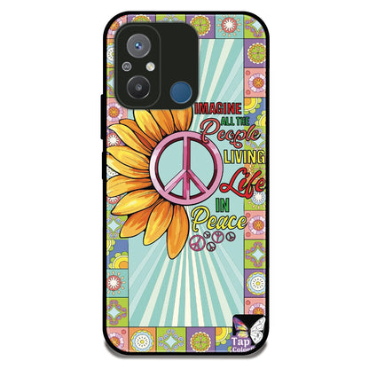 Peace Sunflower - Glossy Metal Silicone Case For Redmi Models