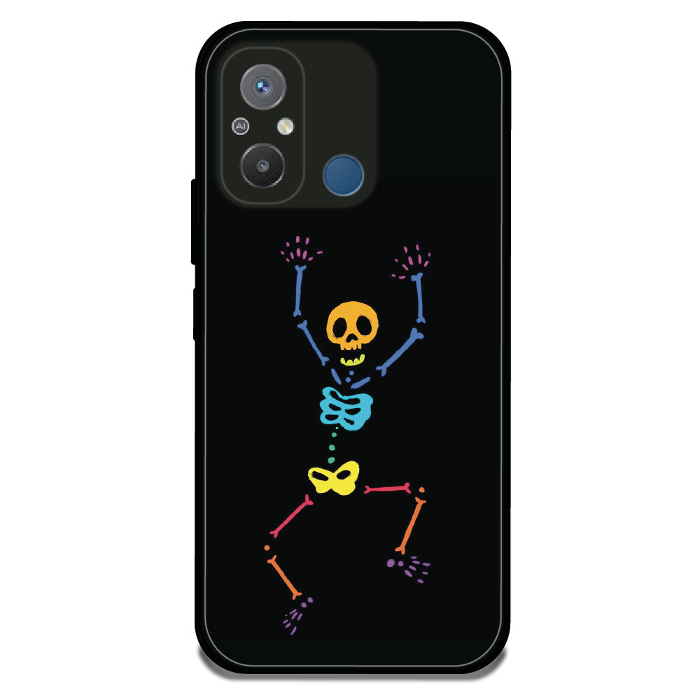Rainbow Dancing Skeleton - Glossy Metal Silicone Case For Redmi Models