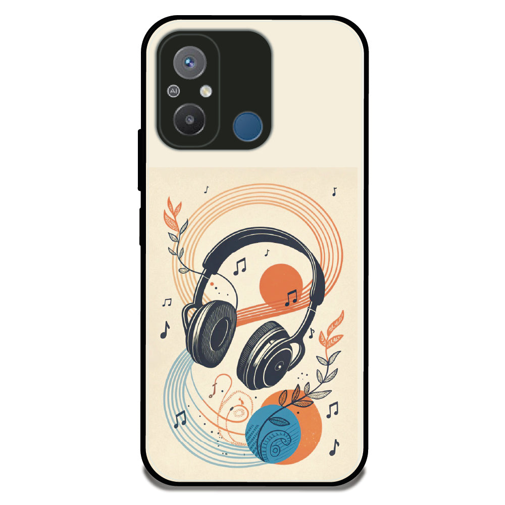 Retro Headphones - Glossy Metal Silicone Case For Redmi Models