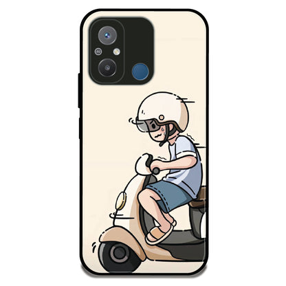 Scooter Ride Boy - Glossy Metal Silicone Case For Redmi Models