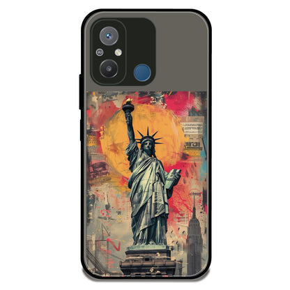 Statue of Liberty - Glossy Metal Silicone Case For Redmi Models