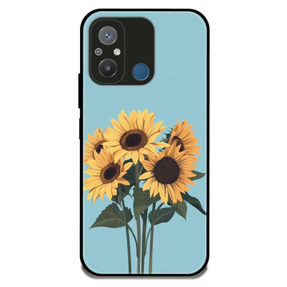 Sunflower Bouquet - Glossy Metal Silicone Case For Redmi Models