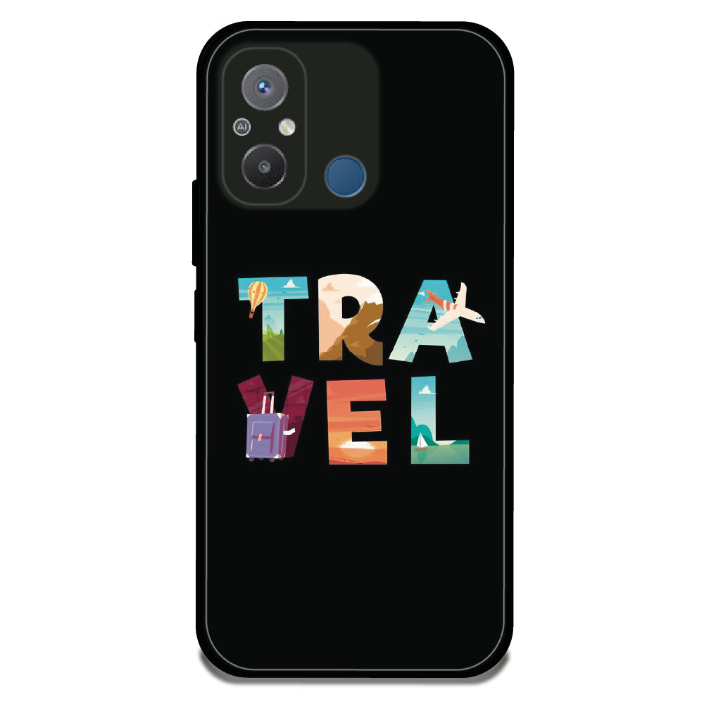 Travel Word Art - Glossy Metal Silicone Case For Redmi Models