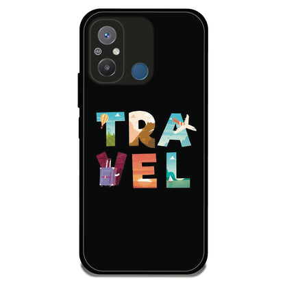 Travel Word Art - Glossy Metal Silicone Case For Redmi Models