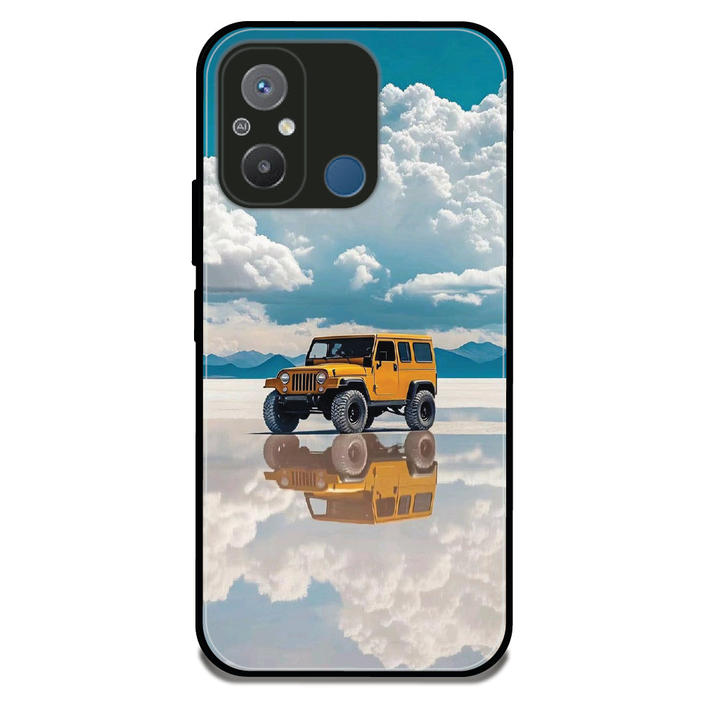 Yellow Jeep - Glossy Metal Silicone Case For Redmi Models
