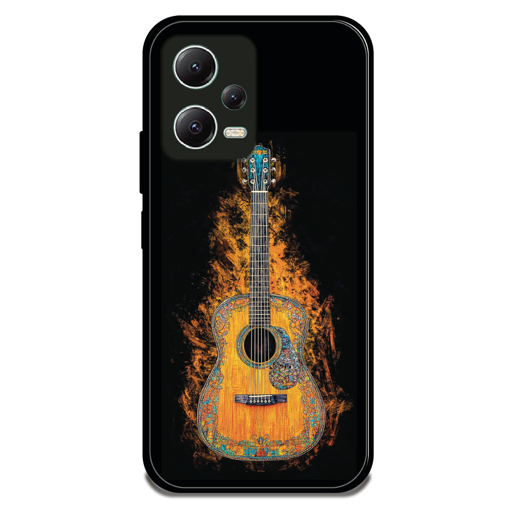 Blazing Guitar - Glossy Metal Silicone Case For Redmi Models
