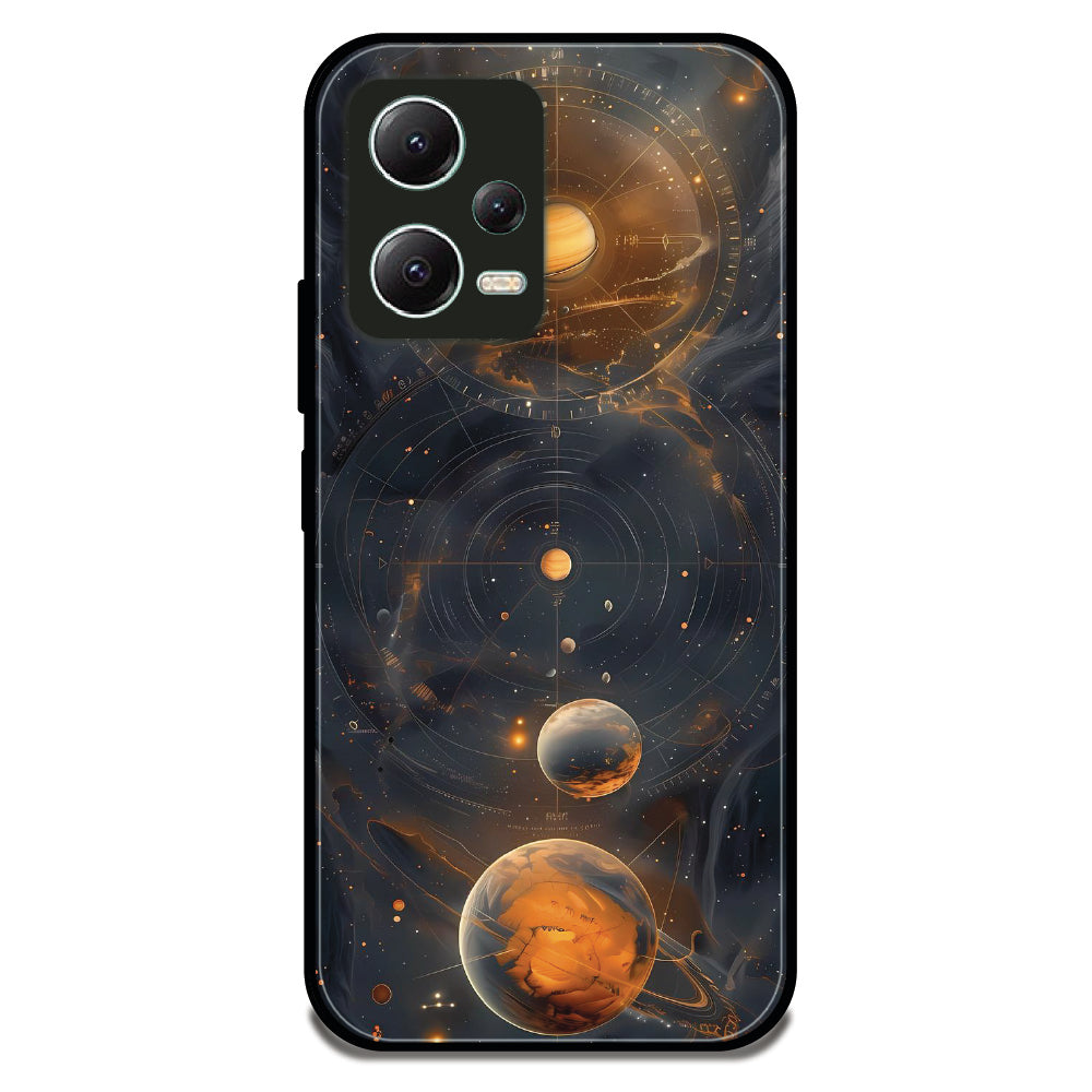 Cosmic Orbit Chart - Glossy Metal Silicone Case For Redmi Models