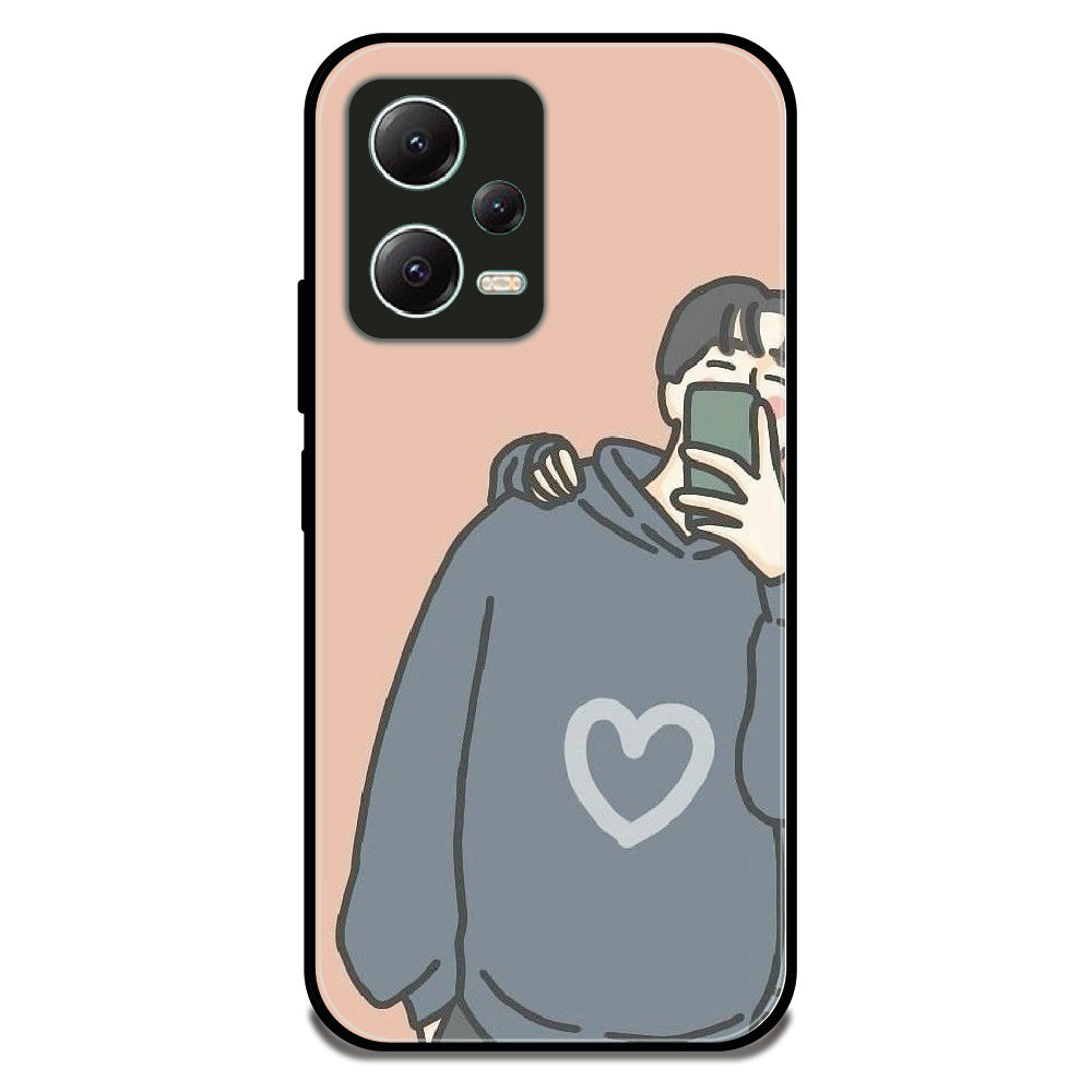 Couple Case Boy - Glossy Metal Silicone Case For Redmi Models