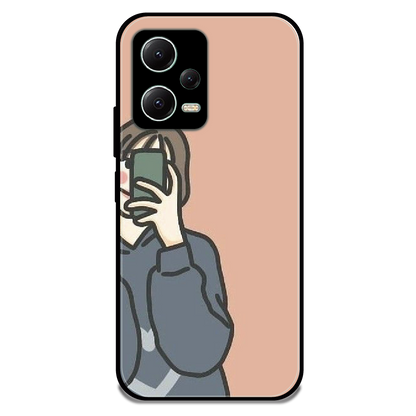 Couple Case Girl - Glossy Metal Silicone Case For Redmi Models