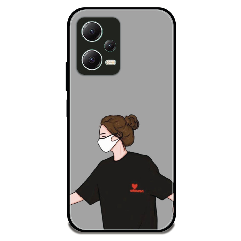 Couple Holding Hand Girl - Glossy Metal Silicone Case For Redmi Models