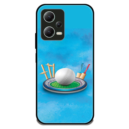 Cricket Wicket Splash - Glossy Metal Silicone Case For Redmi Models
