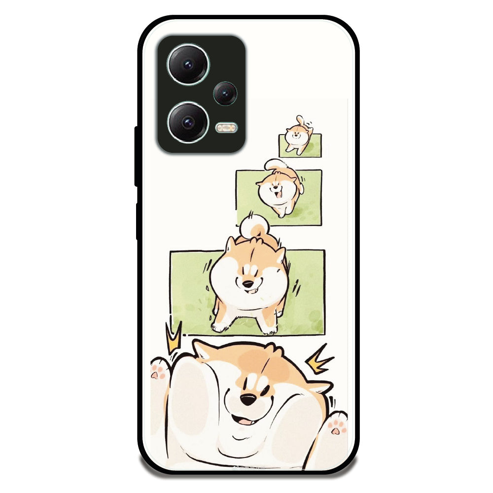 Cute Shiba Inu - Glossy Metal Silicone Case For Redmi Models