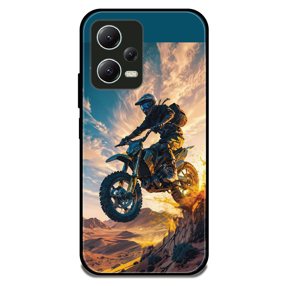 Dirt Bike Stunt - Glossy Metal Silicone Case For Redmi Models