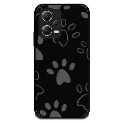 Dog Paw print - Glossy Metal Silicone Case For Redmi Models
