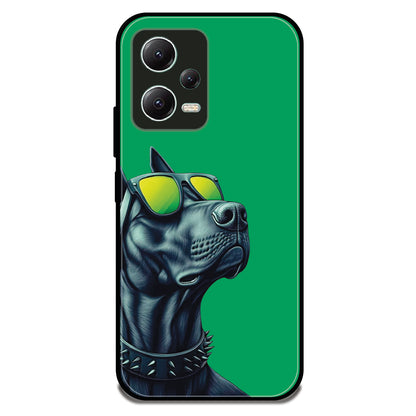 Dog With Sunglasses - Glossy Metal Silicone Case For Redmi Models