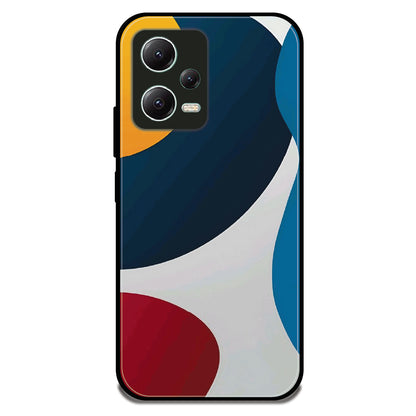 Flowing Shapes - Glossy Metal Silicone Case For Redmi Models