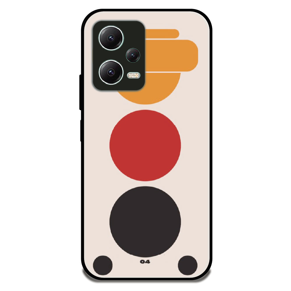 Geometric Circles - Glossy Metal Silicone Case For Redmi Models