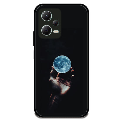 Glowing Moon in Hand - Glossy Metal Silicone Case For Redmi Models
