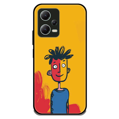 Half Face Boy - Glossy Metal Silicone Case For Redmi Models