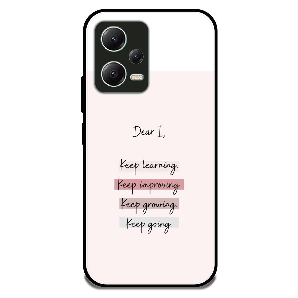 Keep Going Quote - Glossy Metal Silicone Case For Redmi Models