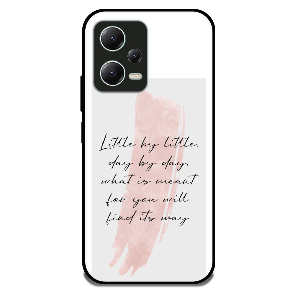Little By Little Quote - Glossy Metal Silicone Case For Redmi Models