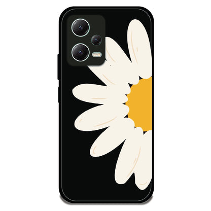 Minimal Half Daisy - Glossy Metal Silicone Case For Redmi Models