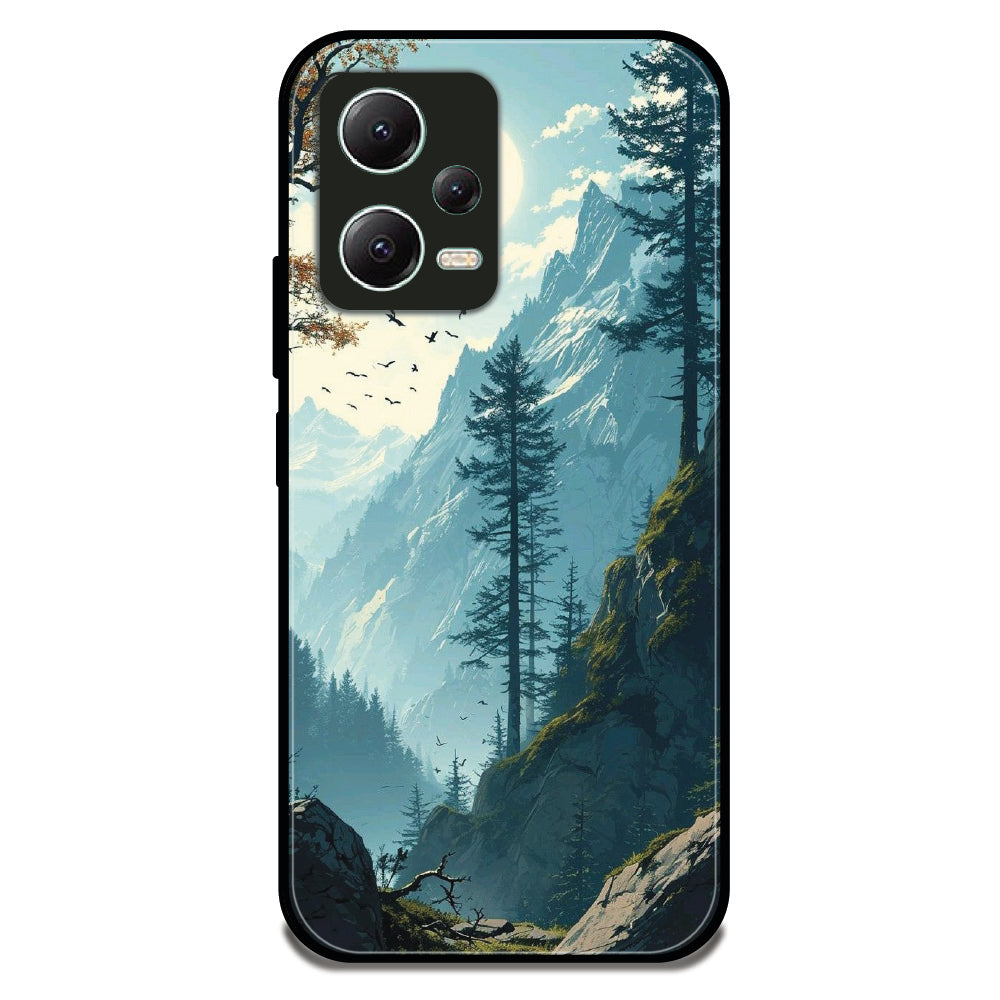 Misty Mountain Scenary - Glossy Metal Silicone Case For Redmi Models