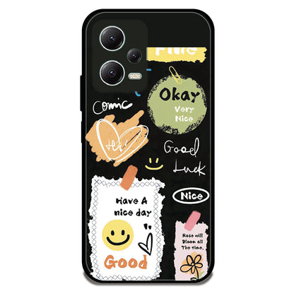 Nice Quotes Doodle - Glossy Metal Silicone Case For Redmi Models
